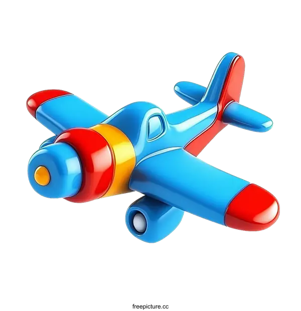 [Transparent Background PNG]Colorful Toy Airplane Illustration