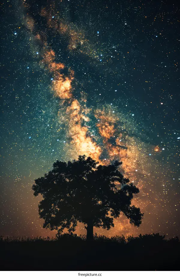 Starry Night Over Tree