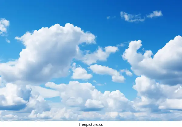 Blue sky with white clouds background
