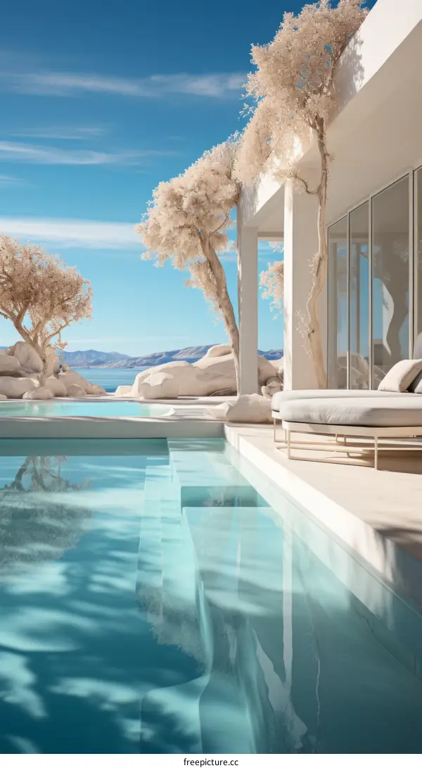 Modern Minimalist Luxury Villa with Private Infinity Pool and Stunning Sea Views