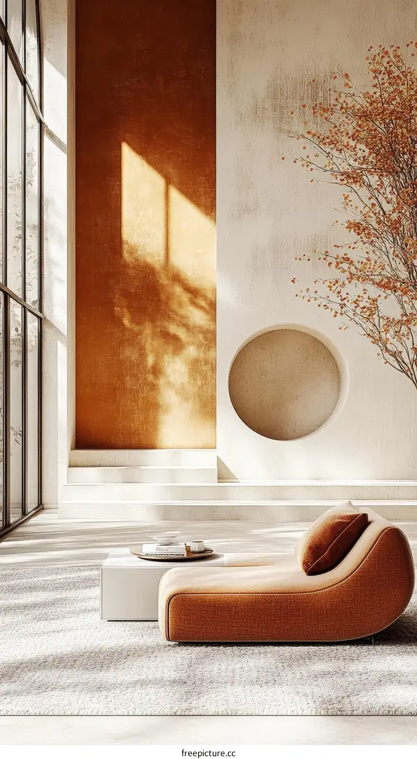 Modern Interior Design with Terracotta Lounge