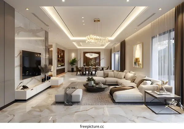 Modern minimalist living room