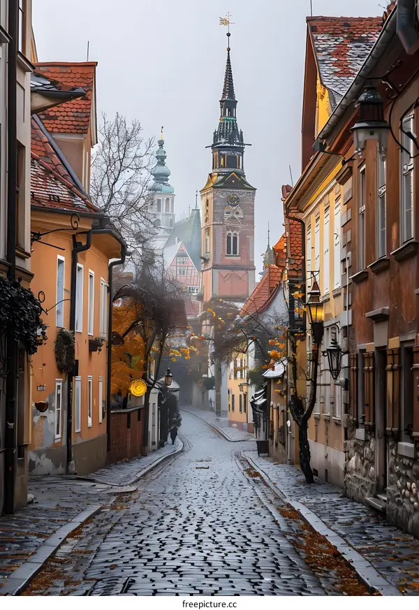 Cobblestone Street in the Old Town