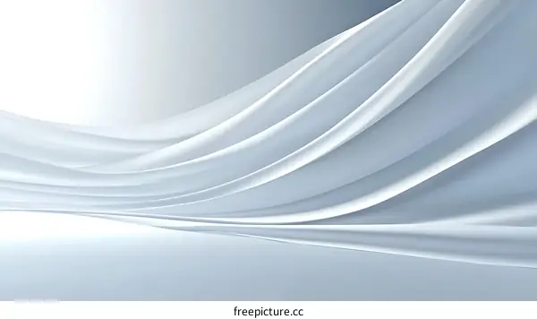 Abstract White Fabric Drape Design