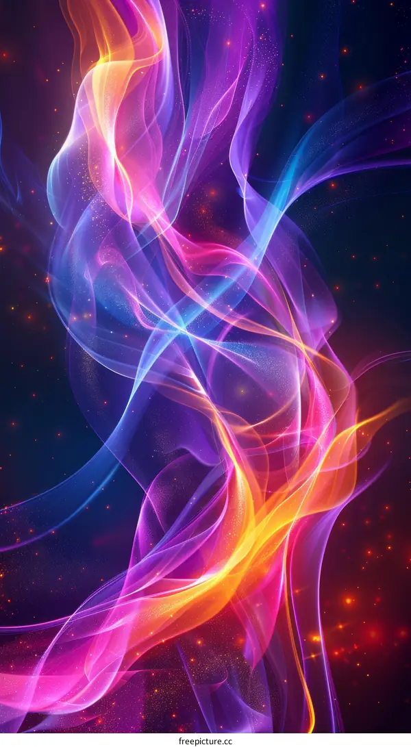 Abstract Colorful Flowing Lines