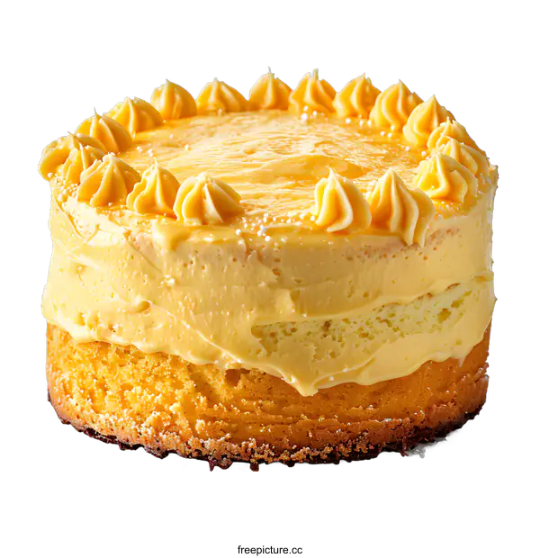 [Transparent Background PNG]A cake with orange frosting