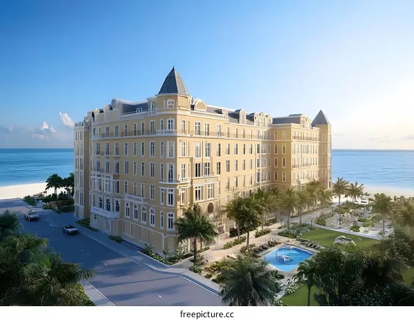 Luxury Beachfront Hotel Building Architecture Design