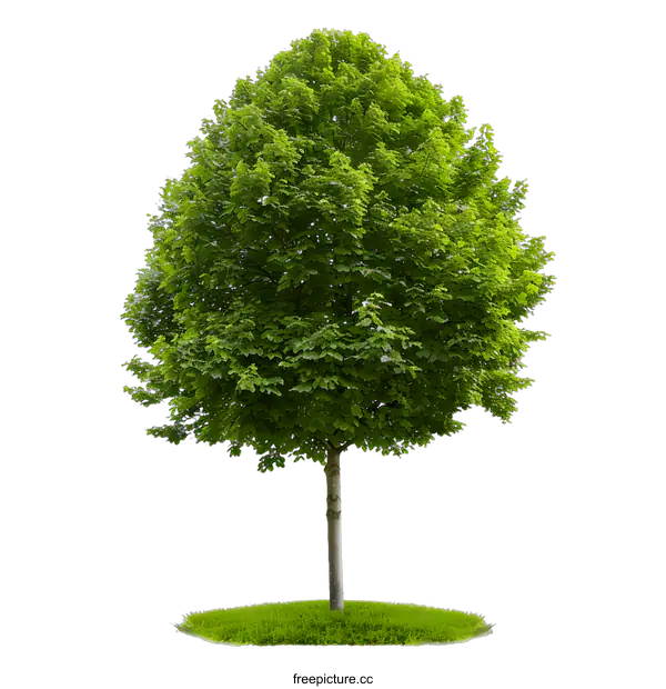 [Transparent Background PNG]Isolated Green Tree with White Background