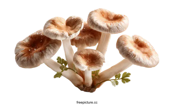 [Transparent Background PNG]Close-up of Fresh Edible Mushrooms