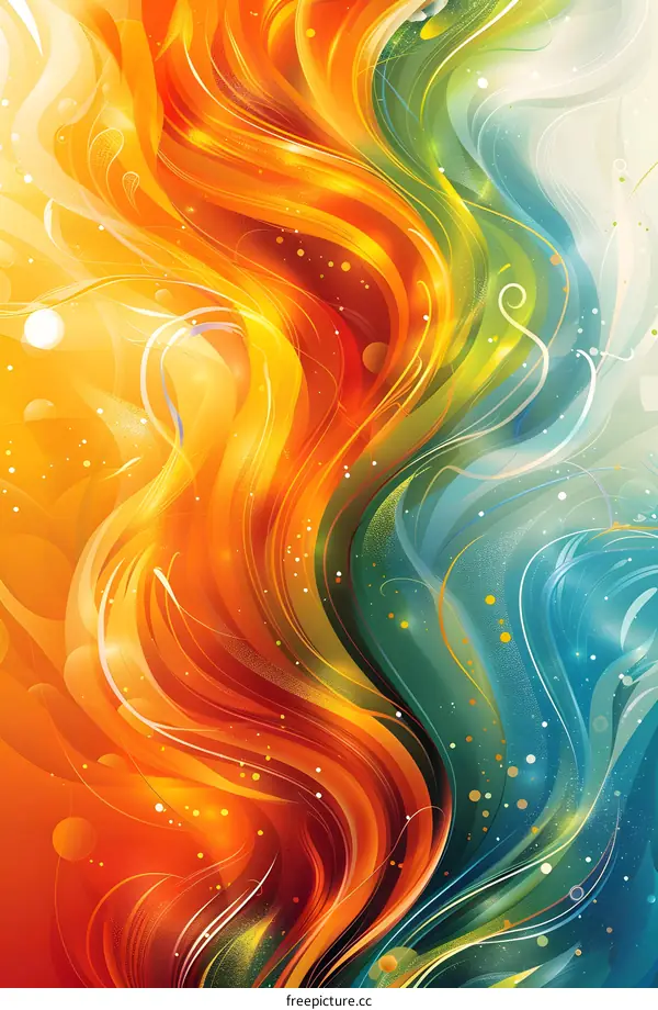 Wavy colorful abstract background