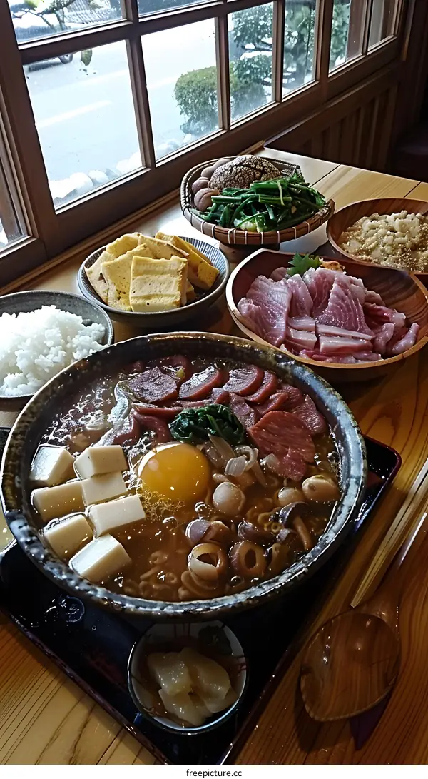 Japanese meal by the window