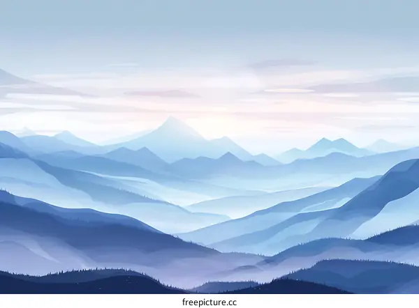 Blue Mountains Illustration
