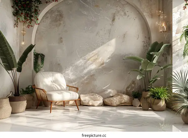 Modern Boho Living Room Interior Design