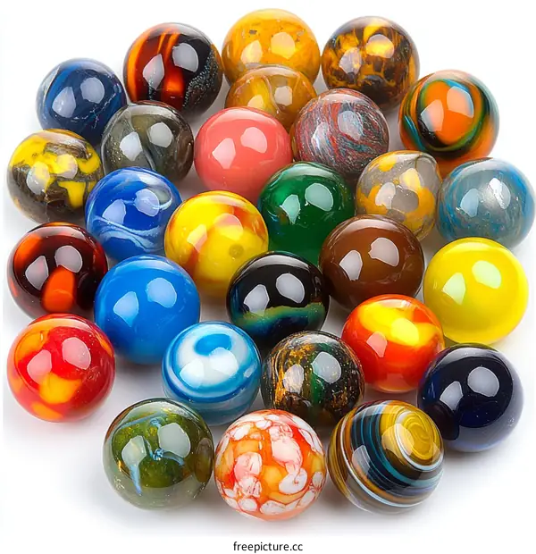 Colorful Glass Marbles Collection