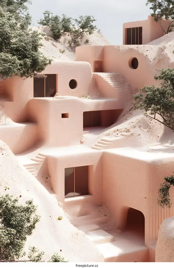 Modern Architecture Built into a Hillside