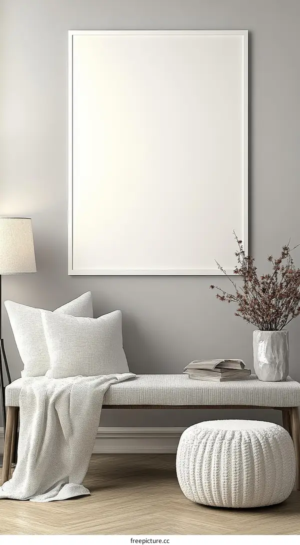 Modern Empty Frame Interior Mockup