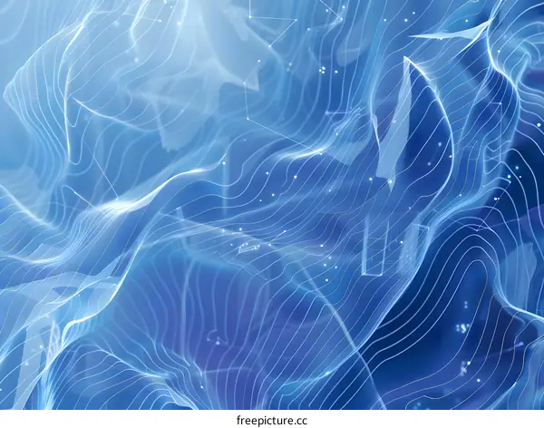 Abstract Blue and White Network Connection Background