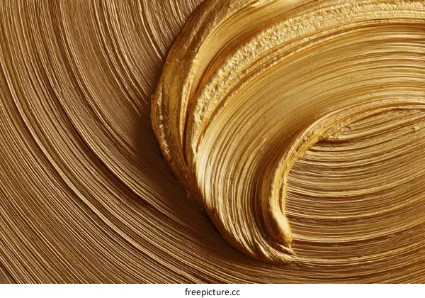 Golden Paint Texture Close-up Abstract Art
