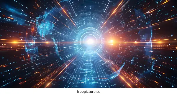 Digital World Abstract Technology Background