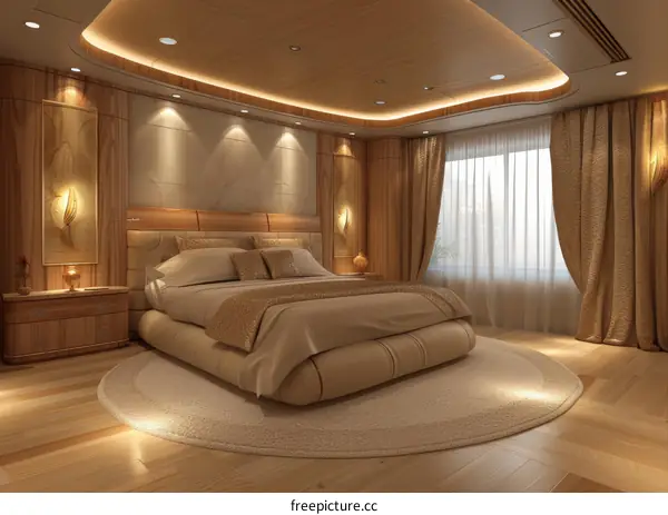 Elegant Bedroom Interior Design Illustration