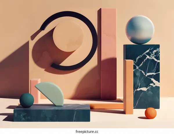 Abstract Geometric Shapes Art Background