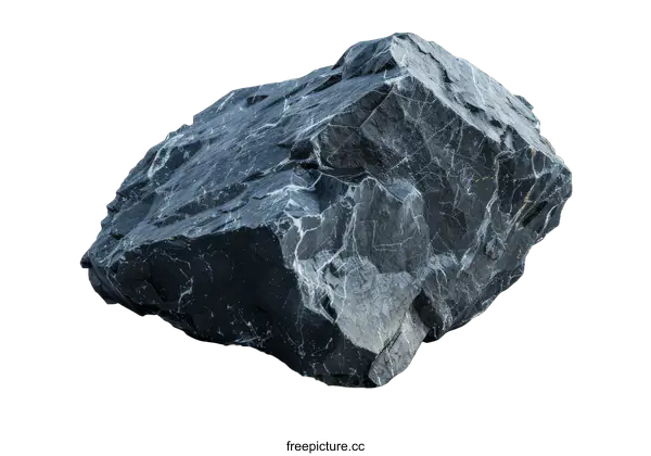 [Transparent Background PNG]Black Stone Rock Isolated On transparent background