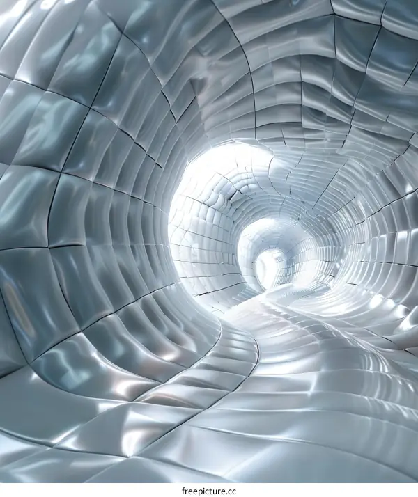 Glowing Tunnel: Futuristic Sci-Fi Architecture
