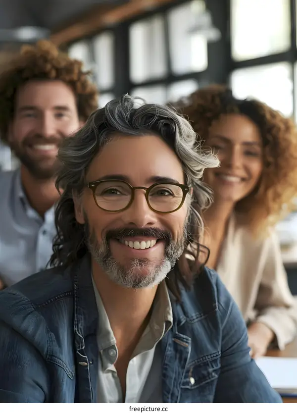 portrait of a smiling multiethnic group of business professionals