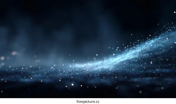 Abstract Digital Blue Particle Background Design