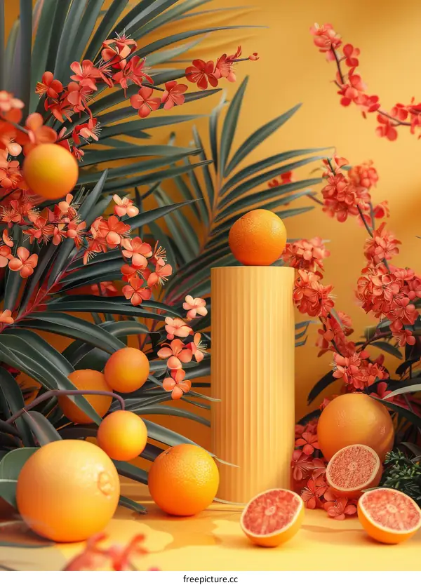 Vibrant Citrus Still Life Arrangement