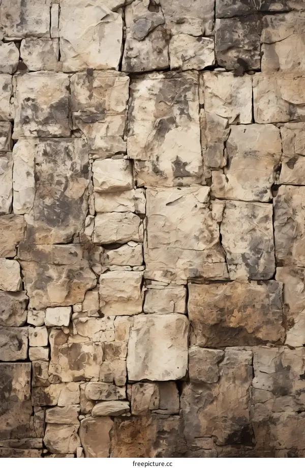 Rough Weathered Limestone Wall Texture