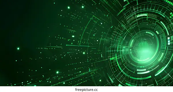 Green Futuristic Technology Background