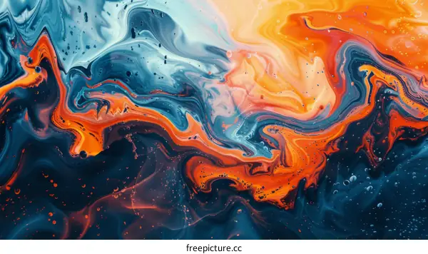 Fluid Flow of Life's Abstract Colors