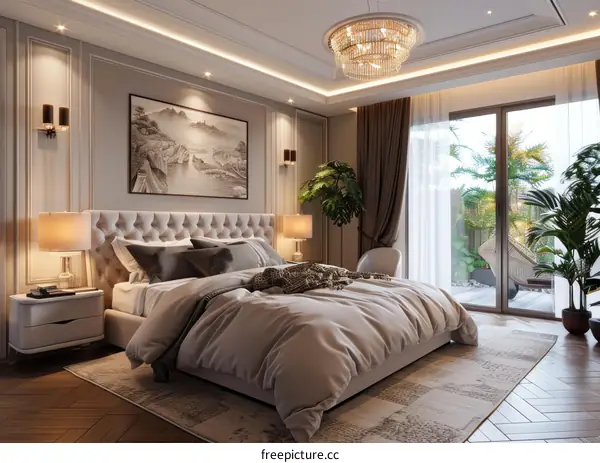 Elegant bedroom interior design