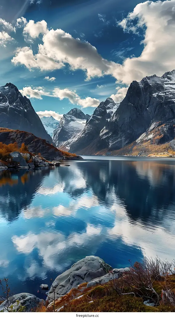 Beautiful Mountain Lake Reflection