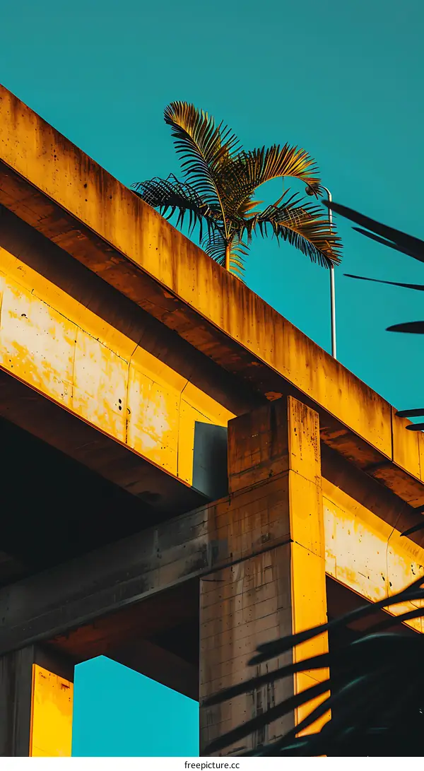 Underneath the Bridge Palm Tree