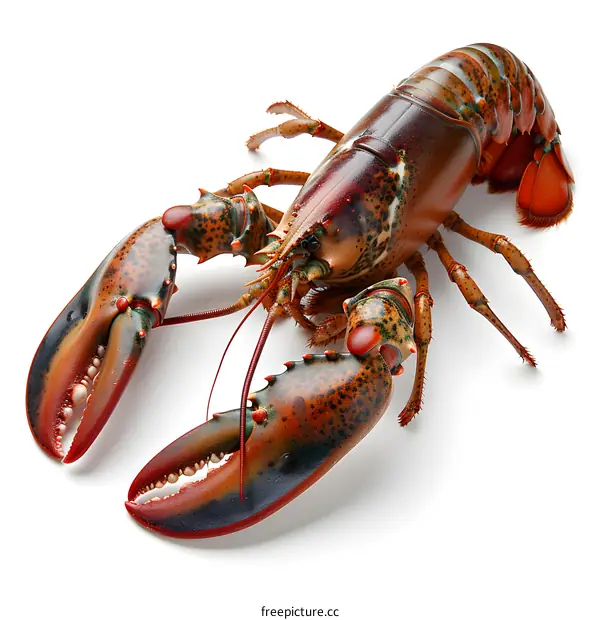 Fresh Lobster on White Background