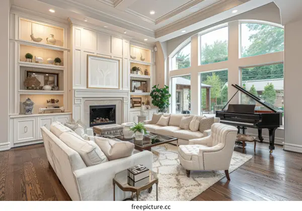 Piano in the living room