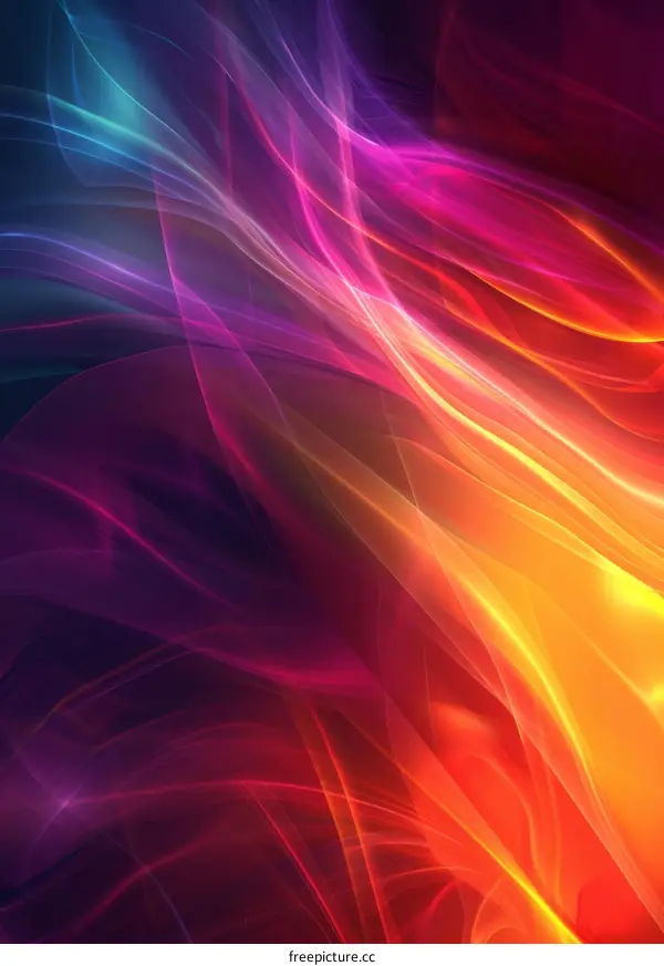 Abstract Colorful Light Trails