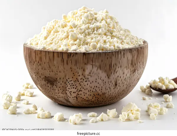 Close Up of a Bowl of White Granulated Sugar