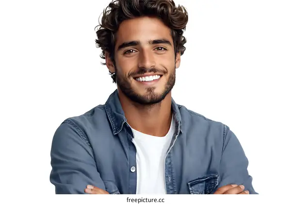 Confident Caucasian Man Smiling Portrait