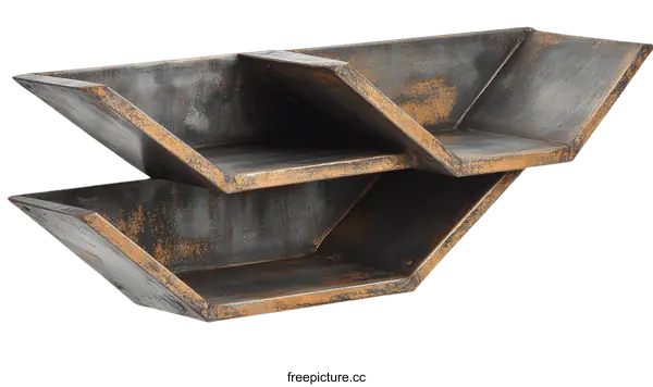 [Transparent Background PNG]Modern Industrial Wall Shelves