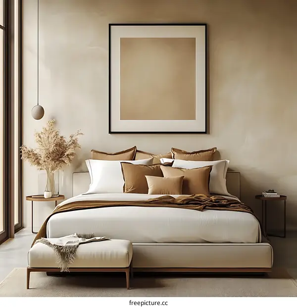 Modern Bedroom Interior Design with Beige Accents