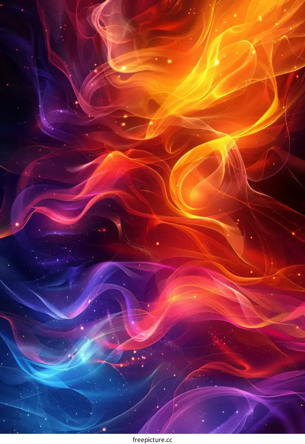 Abstract Waves of Light and Color