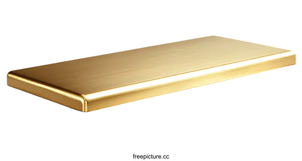 [Transparent Background PNG]Gold Metallic Shelf Edge