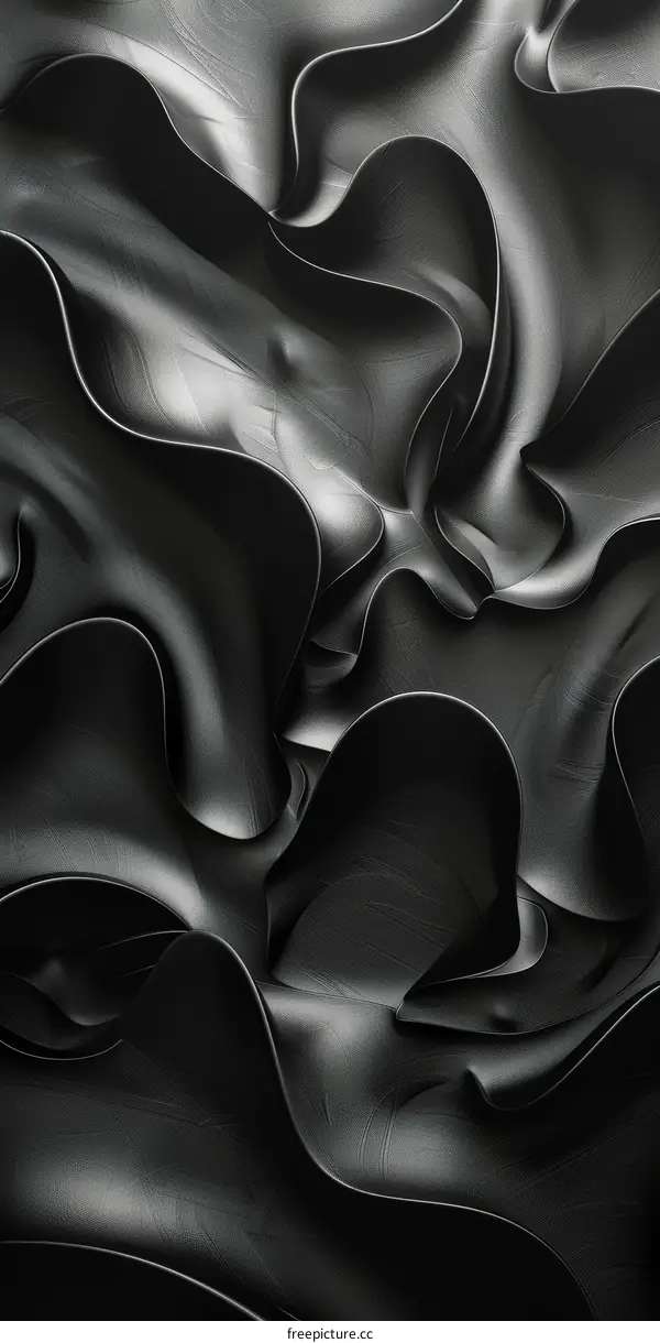 Black and gray wavy folds of cloth