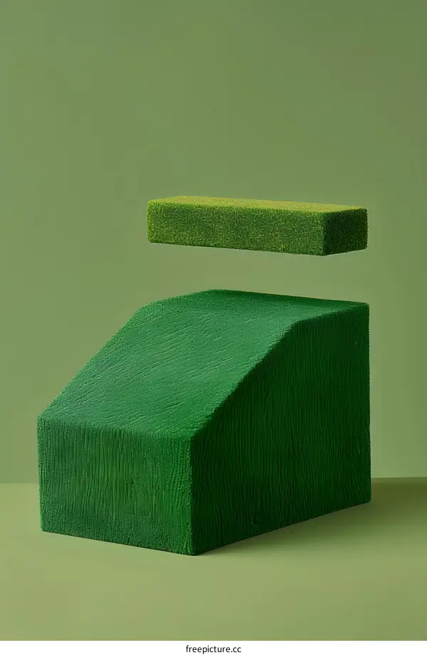 Green Grass Geometric Shapes Abstract Background