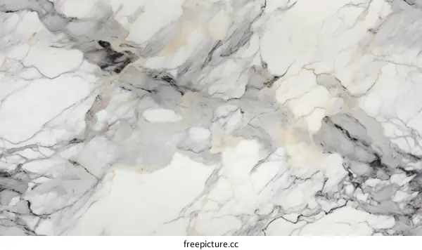 Elegant White Marble Texture with Black and Gold Veins