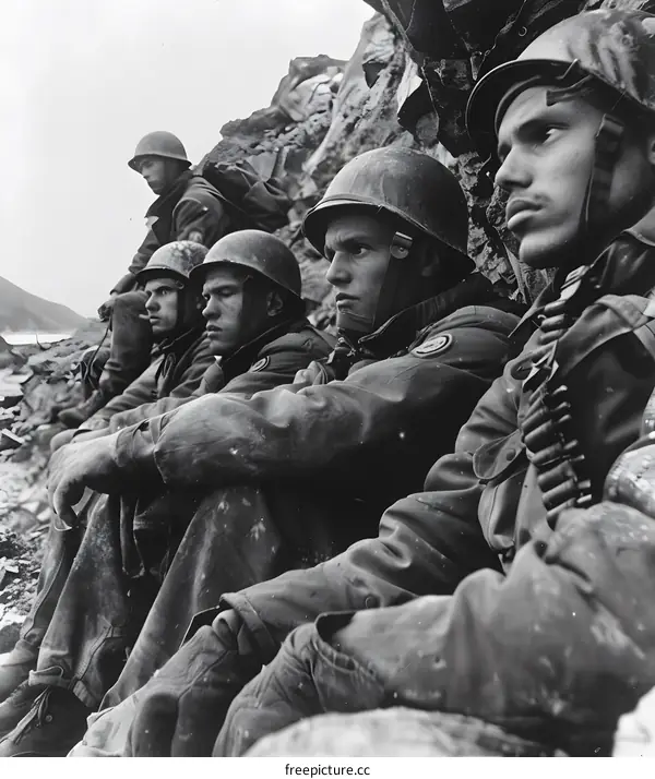 A group of soldiers during the Korean War
