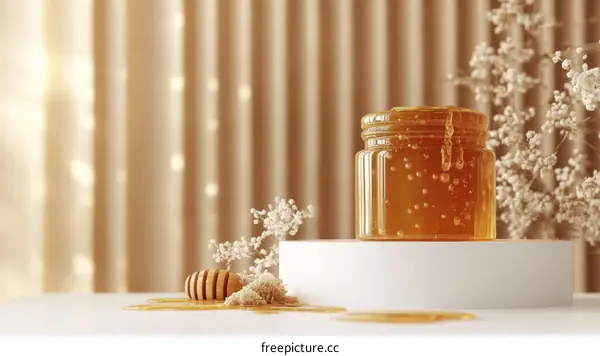 Honey Jar Product Photography Display